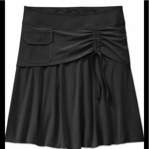 Athleta Black Drawstring Pocket Mini Skirt